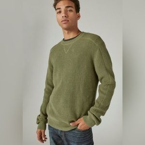NWT Men’s Lucky Brand Waffle Crew Sweater—Size XXL